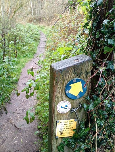 Waymarking on route.